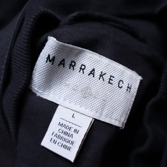 MARRAKECH Timothy Zip Jacket Black Denim Snap Button High Neck Women's L - Picture 11 of 12